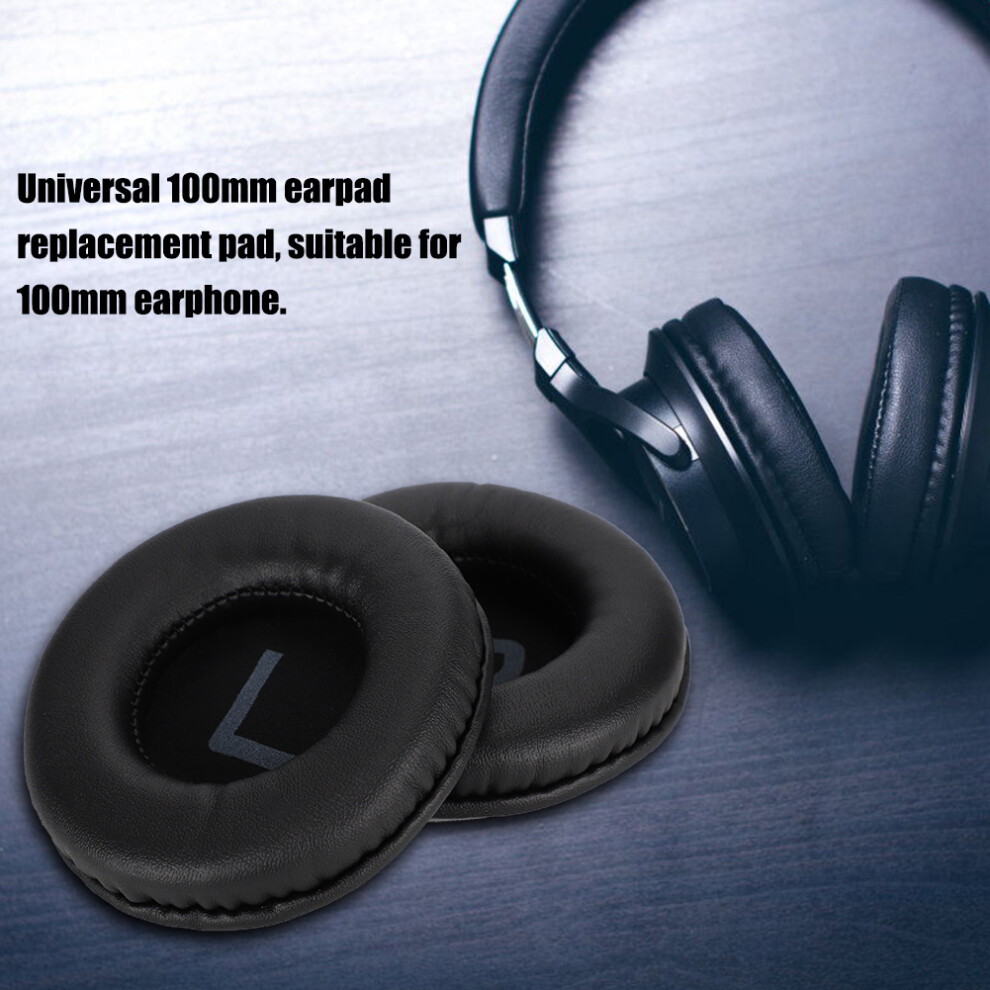 100Mm Headphone Earpad Replacement Pair Black 7340572801296