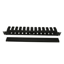 2U Rack Cable Tidy 12 Slots Dustproof