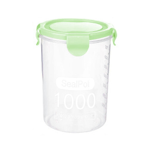 Pote plástico transparente hermético Kiteky, 1000ml
