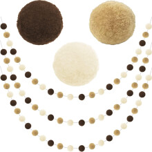 Pom Pom -köynnöshuopapallojoulukoristeena 1,8 m