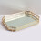Bandeja rectangular con espejo, bandeja de servir, bandeja para tocador, tocador dorado 3