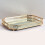 Bandeja rectangular con espejo, bandeja de servir, bandeja para tocador, tocador dorado 6