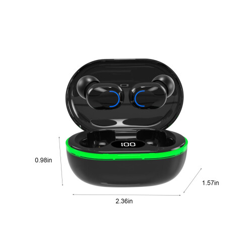 Ασύρματα ακουστικά Fnyoxu True Wireless Bluetooth 5.3 με οθόνη LED, ήχο HiFi, μείωση θορύβου, χαμηλή 2