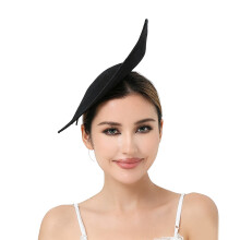 Derby Hut Fascinator Basis für Lady Cosplay Haarteil-Schwarz