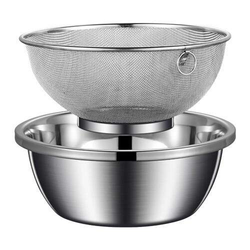 Stainless Steel Microporous Colander Set 2PC