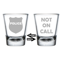 Borrelglas met grappig dubbelzijdig politiedesign, 50 ml