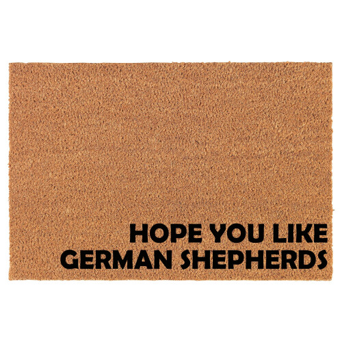 Natural Coco Coir Doormat German Shepherd Design 24 x 16