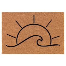 Coco Coir Doormat Sun and Wave Design 24" x 16"