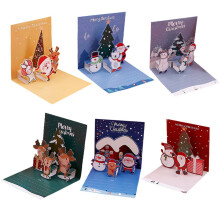 Cartes de Noël 3D au design mignon pour les fêtes (lot de 6)