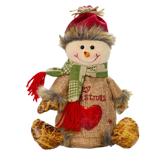 Julklappspåse i tyg med dragsko, 1 styck