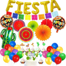 Conjunto de decoração para festa mexicana YANSION com cactos.