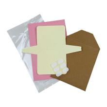 Carte de vœux 3D « Câlin d’amour » vierge à l’intérieur avec enveloppe