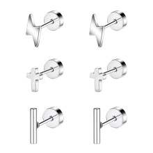 20G Cross Stud Earrings for Helix Cartilage Piercing (3