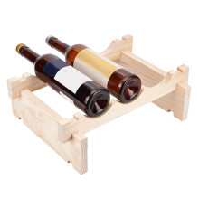 Wooden 3-Bottle Wine Rack – Blanched Almond, 39.6 x 30 x