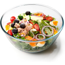 4.7 Quart Clear Borosilicate Glass Mixing Bowl