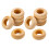 10 ronds de serviette en bois jaune clair 1
