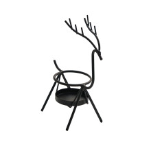 Black Reindeer Statues Set of 2 Aluminum Alloy Christmas