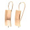 Women's Rectangle Rose Gold C-Shape Ear Clip Earrings 1