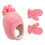 Winterfleece Kindermütze und Handschuhe Set Wassermelonenrot L 1