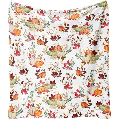 Thanksgiving-teppe i flanellfleece, 150 x 130 cm