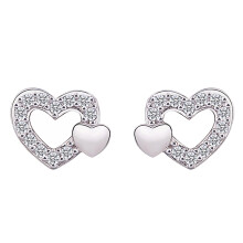 Boucles d'oreilles puces en argent sterling 925 avec pierre de naissance pour femmes