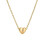 Initial Pendant Necklace 18K Gold Plated Figaro Chain 1