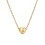 Initial Pendant Necklace 18K Gold Plated Figaro Chain 1