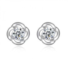 Boucles d'oreilles puces en argent sterling 925 avec pierre de naissance pour femmes