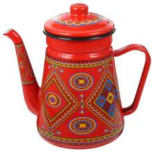 Red Enamel Stovetop Tea Kettle1.5L