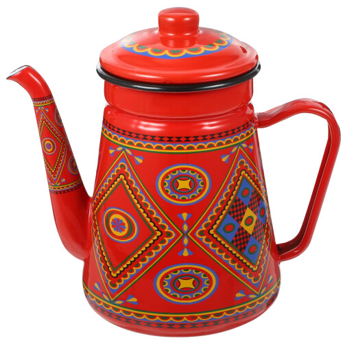 Red Enamel Stovetop Tea Kettle1.5L