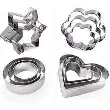 Set de forme pentru biscuiți din oțel inoxidabil – 12 forme
