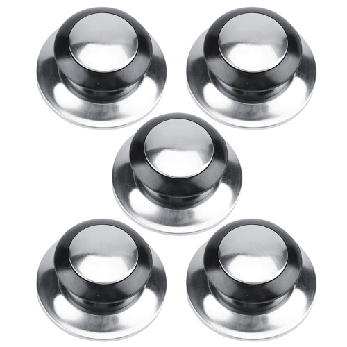 5er-Pack Topfdeckelknöpfe – Bakelit & Metall, 6,5 cm
