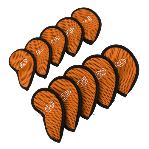 Waterproof 10pcs Golf Iron Cover Set with Numbered