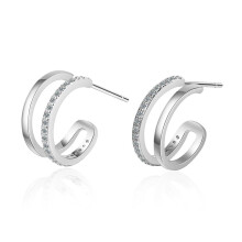 Boucles d'oreilles puces en argent sterling 925 avec pierre de naissance pour femmes
