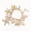 Pulseira com pingente de concha, estrela-do-mar cravejada de strass e pérolas de vidro. 1
