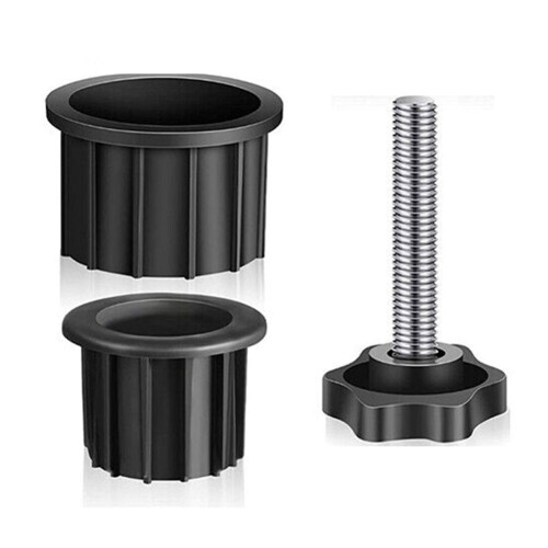 Conjunto de tampas de plástico para base de guarda-chuva com botão de rosca