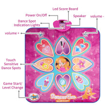 Pink Portable Dance Mat 7 Modes