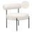 Beliani Armchair ALPHA Boucle White 1