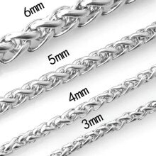 Halskette aus Edelstahl 316L für Damen und Herren - Silber