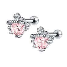 Cluaise Graí Zirconia Bándearg agus Bán le haghaidh Piercing Héilics