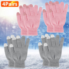 Zimné pletené rukavice s dotykovou obrazovkou Unisex4Pairs