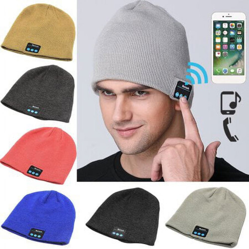 Șapcă Morttic Unisex Bluetooth 5.0 Knit Beanie, Negru