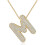 Bubble Letter Necklace 18K Gold Plated Initial Pendant 1