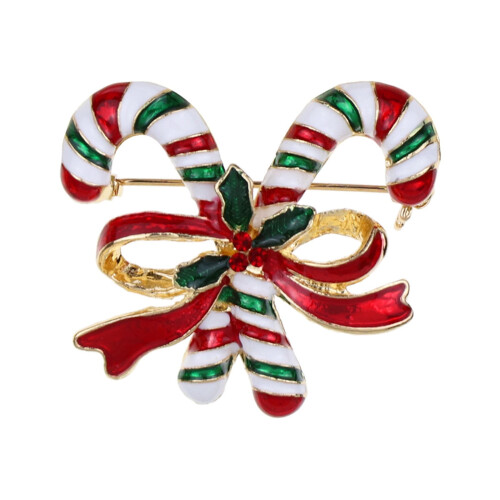 Yuehao julebrochesæt med rhinsten, 6 dele