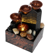 Fontaine décorative de table avec lumière LED et alimentation USB