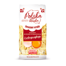 Makaron Bartolini Polska Kluska 1 jajeczny z jajami z wolnego wybiegu 400g - wstążka