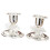 2Pcs Candle Holders Metal-Silver Christmas Fruit Cand 1