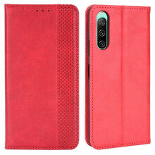 Husă Bofink Vintage Leather compatibilă cu Sony Xperia10IV - Roșu Roșu