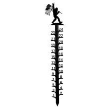 Jauge à neige en métal XIUH 24 cm pour jardin et extérieur