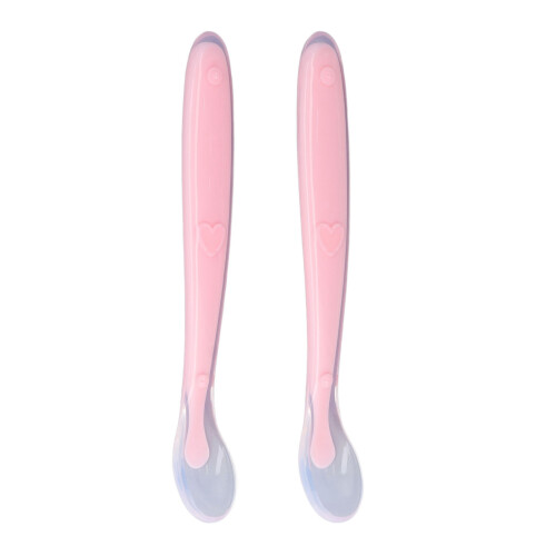 Toddler Training Spoons Soft Silicone Pair
